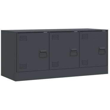 vidaXL Έπιπλο Τηλεόρασης Ανθρακί 99x39x44cm από Χάλυβα