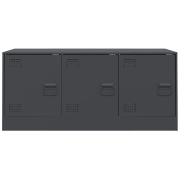 vidaXL Έπιπλο Τηλεόρασης Ανθρακί 99x39x44cm από Χάλυβα