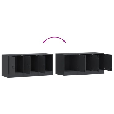 vidaXL Έπιπλο Τηλεόρασης Ανθρακί 99x39x44cm από Χάλυβα