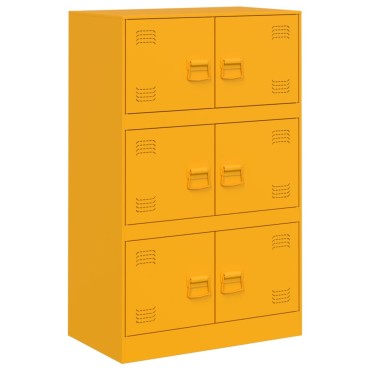 vidaXL Ντουλάπι Μουσταρδί 67x39x107cm από Ατσάλι 1 τεμ.