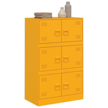 vidaXL Ντουλάπι Μουσταρδί 67x39x107cm από Ατσάλι 1 τεμ.