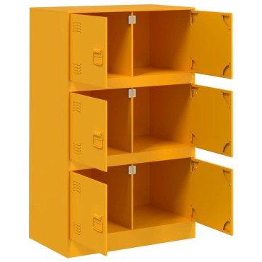 vidaXL Ντουλάπι Μουσταρδί 67x39x107cm από Ατσάλι 1 τεμ.