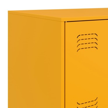 vidaXL Ντουλάπι Μουσταρδί 67x39x107cm από Ατσάλι 1 τεμ.