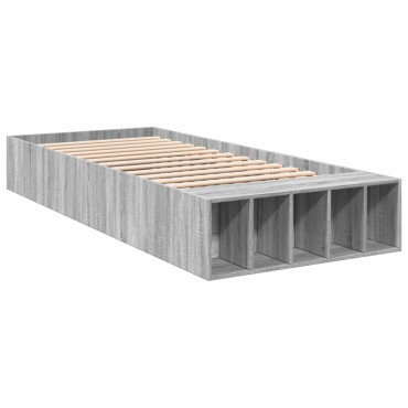 vidaXL Πλαίσιο Κρεβατιού Γκρι Sonoma 90x200 εκ. Επεξεργασμένο Ξύλο
