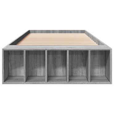 vidaXL Πλαίσιο Κρεβατιού Γκρι Sonoma 90x200 εκ. Επεξεργασμένο Ξύλο