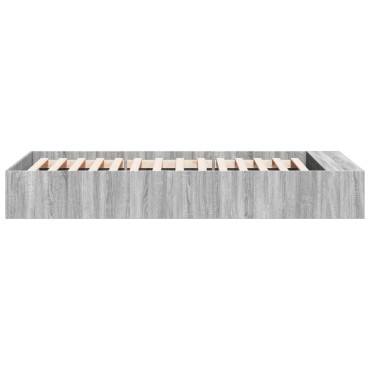 vidaXL Πλαίσιο Κρεβατιού Γκρι Sonoma 90x200 εκ. Επεξεργασμένο Ξύλο