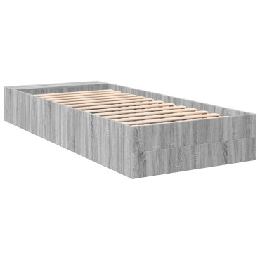 vidaXL Πλαίσιο Κρεβατιού Γκρι Sonoma 90x200 εκ. Επεξεργασμένο Ξύλο