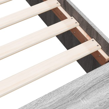 vidaXL Πλαίσιο Κρεβατιού Γκρι Sonoma 90x200 εκ. Επεξεργασμένο Ξύλο