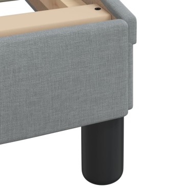 vidaXL Κρεβάτι με Στρώμα Ανοιχτό Γκρι 90x190 εκ. Υφασμάτινο