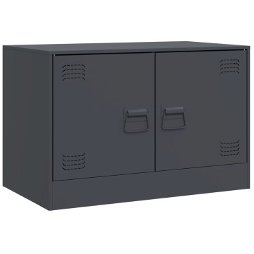 vidaXL Έπιπλο Τηλεόρασης Ανθρακί 67x39x44cm από Χάλυβα