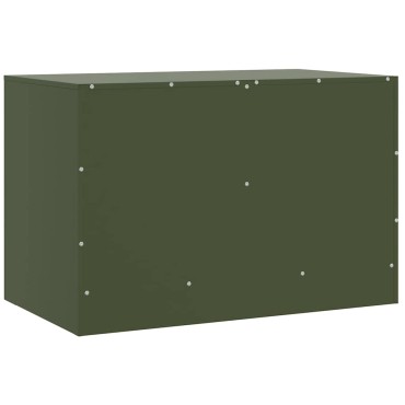 vidaXL Έπιπλα Τηλεόρασης 2 τεμ. Πράσινο Λαδί 67x39x44cm από Χάλυβα