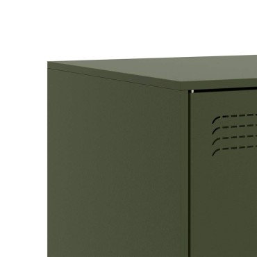 vidaXL Έπιπλα Τηλεόρασης 2 τεμ. Πράσινο Λαδί 67x39x44cm από Χάλυβα