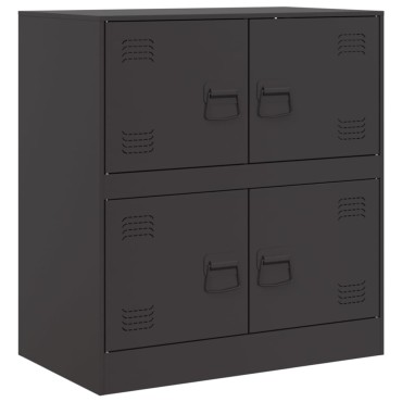 vidaXL Ντουλάπι Μαύρο 67x39x73cm από Ατσάλι 1 τεμ.