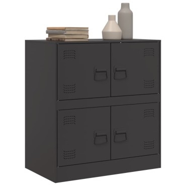 vidaXL Ντουλάπι Μαύρο 67x39x73cm από Ατσάλι 1 τεμ.