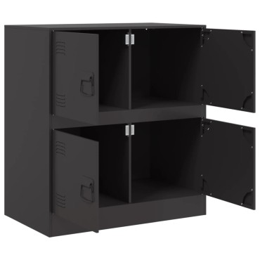 vidaXL Ντουλάπι Μαύρο 67x39x73cm από Ατσάλι 1 τεμ.