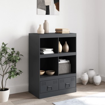 vidaXL Ντουλάπι Ανθρακί 67x39x95cm από Ατσάλι 1 τεμ.