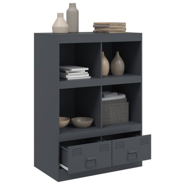 vidaXL Ντουλάπι Ανθρακί 67x39x95cm από Ατσάλι 1 τεμ.