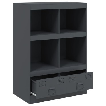 vidaXL Ντουλάπι Ανθρακί 67x39x95cm από Ατσάλι 1 τεμ.