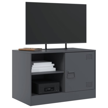 vidaXL Έπιπλα Τηλεόρασης 2 τεμ. Ανθρακί 67x39x44cm από Χάλυβα