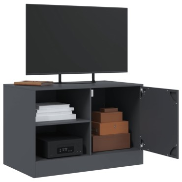 vidaXL Έπιπλα Τηλεόρασης 2 τεμ. Ανθρακί 67x39x44cm από Χάλυβα