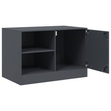 vidaXL Έπιπλα Τηλεόρασης 2 τεμ. Ανθρακί 67x39x44cm από Χάλυβα