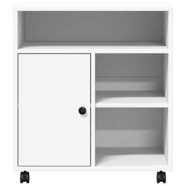 vidaXL Βάση Εκτυπωτή με Ρόδες Λευκή 60x50x67 εκ.