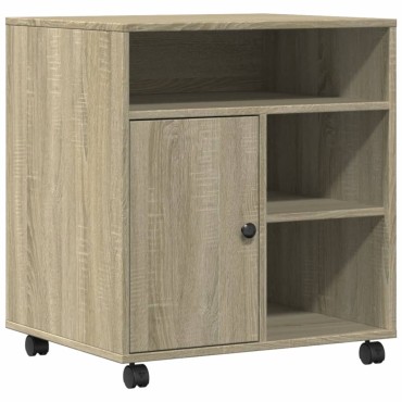 vidaXL Βάση Εκτυπωτή με Ρόδες Sonoma Δρυς 60x50x67 εκ.