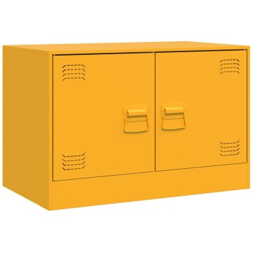 vidaXL Έπιπλο Τηλεόρασης Μουσταρδί Κίτρινο 67x39x44cm από Ατσάλι