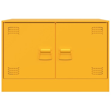 vidaXL Έπιπλο Τηλεόρασης Μουσταρδί Κίτρινο 67x39x44cm από Ατσάλι
