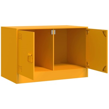 vidaXL Έπιπλο Τηλεόρασης Μουσταρδί Κίτρινο 67x39x44cm από Ατσάλι