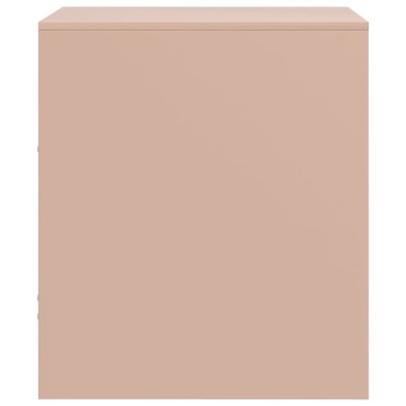 vidaXL Κομοδίνο Ροζ 34,5x39x44cm από Χάλυβα 1 τεμ.