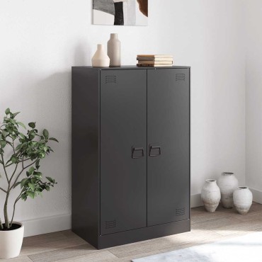 vidaXL Ντουλάπι Μαύρο 67x39x107cm από Ατσάλι 1 τεμ.