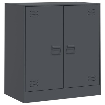vidaXL Μπουφές Ανθρακί 67x39x73cm από Ατσάλι 1 τεμ.
