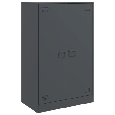 vidaXL Μπουφές Ανθρακί 67x39x107cm από Ατσάλι 1 τεμ.