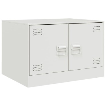 vidaXL Τραπεζάκι Σαλονιού Λευκό 67x50x44cm από Ατσάλι 1 τεμ.