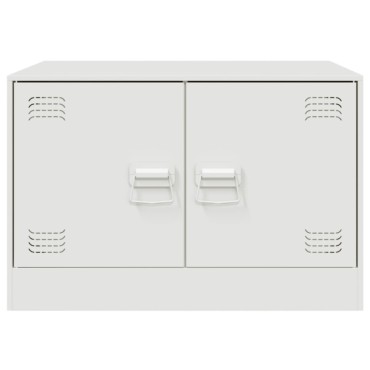 vidaXL Τραπεζάκι Σαλονιού Λευκό 67x50x44cm από Ατσάλι 1 τεμ.