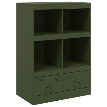 vidaXL Ραφιέρα Πράσινο Λαδί 67x39x95cm από Ατσάλι 1 τεμ.