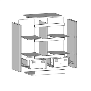 vidaXL Ραφιέρα Πράσινο Λαδί 67x39x95cm από Ατσάλι 1 τεμ.