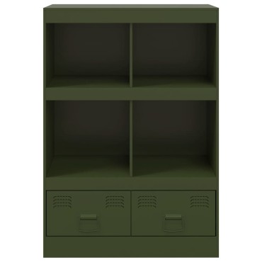 vidaXL Ραφιέρα Πράσινο Λαδί 67x39x95cm από Ατσάλι 1 τεμ.