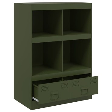 vidaXL Ραφιέρα Πράσινο Λαδί 67x39x95cm από Ατσάλι 1 τεμ.
