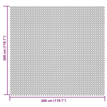 vidaXL Χαλί Σκηνής Κρεμ 3x3 μ.