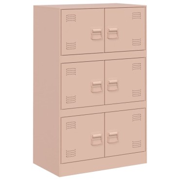 vidaXL Ντουλάπι Ροζ 67x39x107cm από Ατσάλι 1 τεμ.