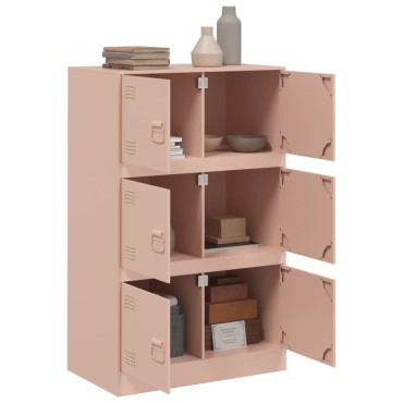 vidaXL Ντουλάπι Ροζ 67x39x107cm από Ατσάλι 1 τεμ.
