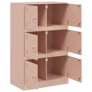 vidaXL Ντουλάπι Ροζ 67x39x107cm από Ατσάλι 1 τεμ.
