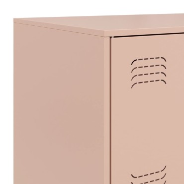 vidaXL Ντουλάπι Ροζ 67x39x107cm από Ατσάλι 1 τεμ.