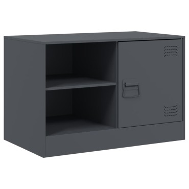 vidaXL Έπιπλο Τηλεόρασης Ανθρακί 67x39x44cm από Χάλυβα