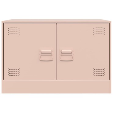 vidaXL Έπιπλα Τηλεόρασης 2 τεμ. Ροζ 67x39x44cm από Χάλυβα