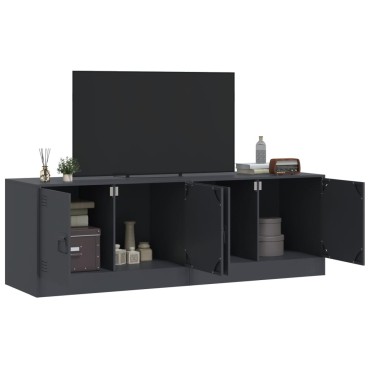 vidaXL Έπιπλα Τηλεόρασης 2 τεμ. Ανθρακί 67x39x44cm από Χάλυβα