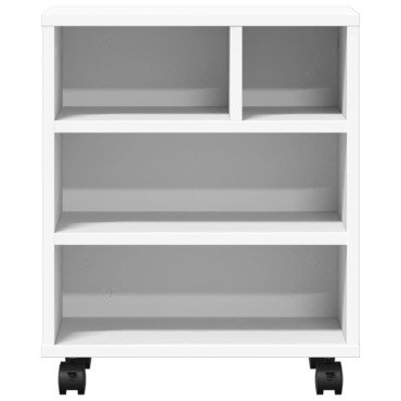 vidaXL Βάση Εκτυπωτή με Ρόδες Λευκή 41x32x48 εκ.
