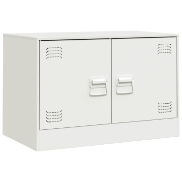 vidaXL Έπιπλο Τηλεόρασης Λευκό 67x39x44cm από Χάλυβα